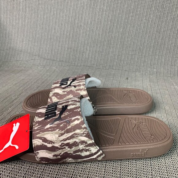 Puma Cool Cat 2.0 Nature Slides men’s Size 9 Brown Camouflage Print Sandals - Picture 3 of 5